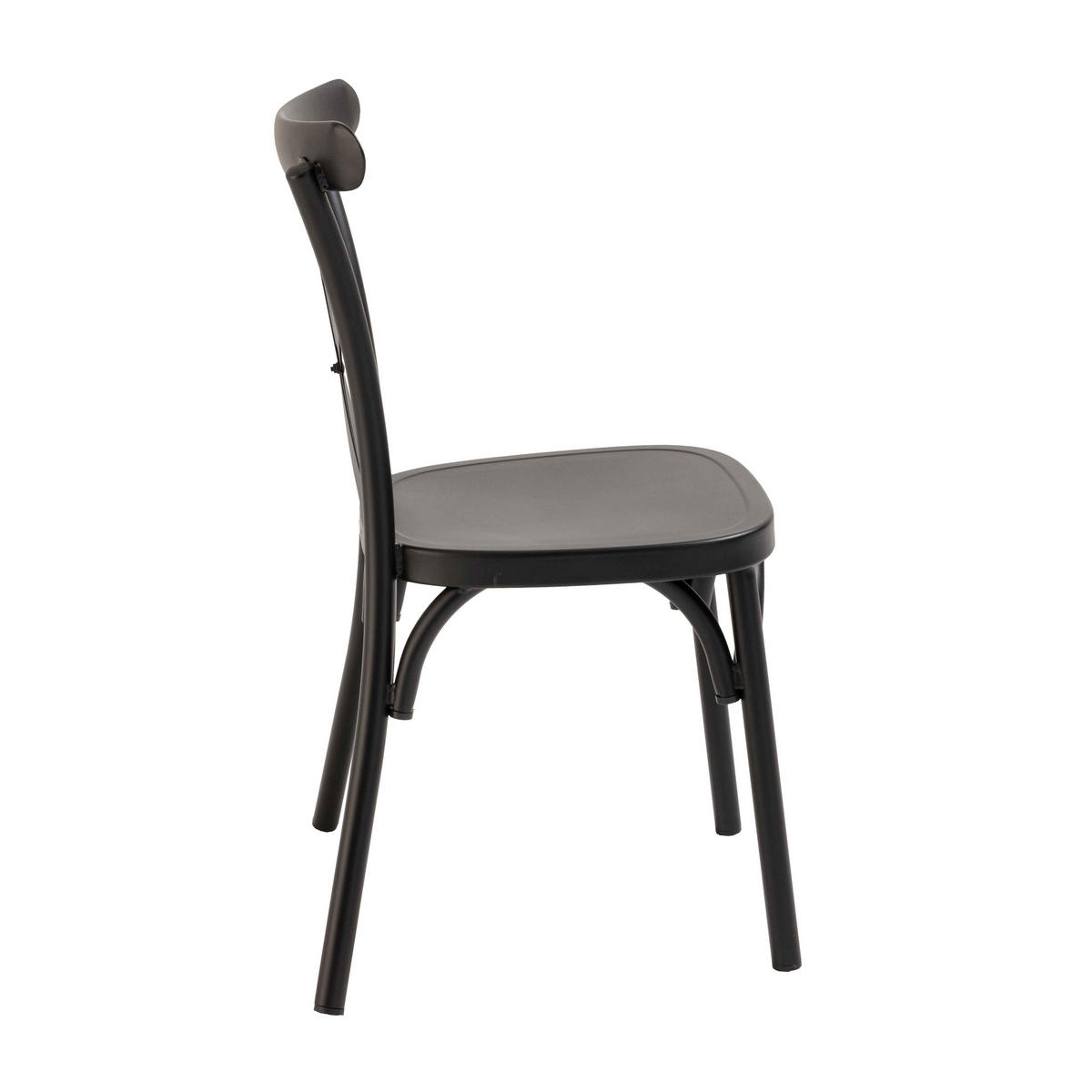 GARTENSTUHL, Schwarz - Schwarz, Metall (44/87/52cm) - Oviala