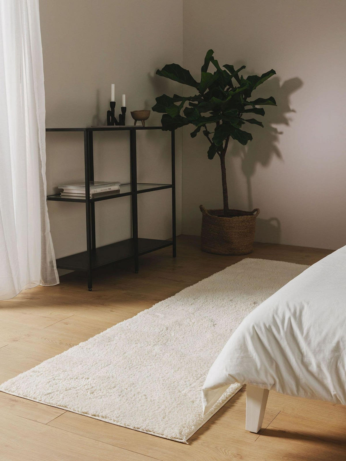 LÄUFER Soda Weiß 80x240 cm - Weiß, Naturmaterialien/Textil (80/1cm) - KUNSTLOFT