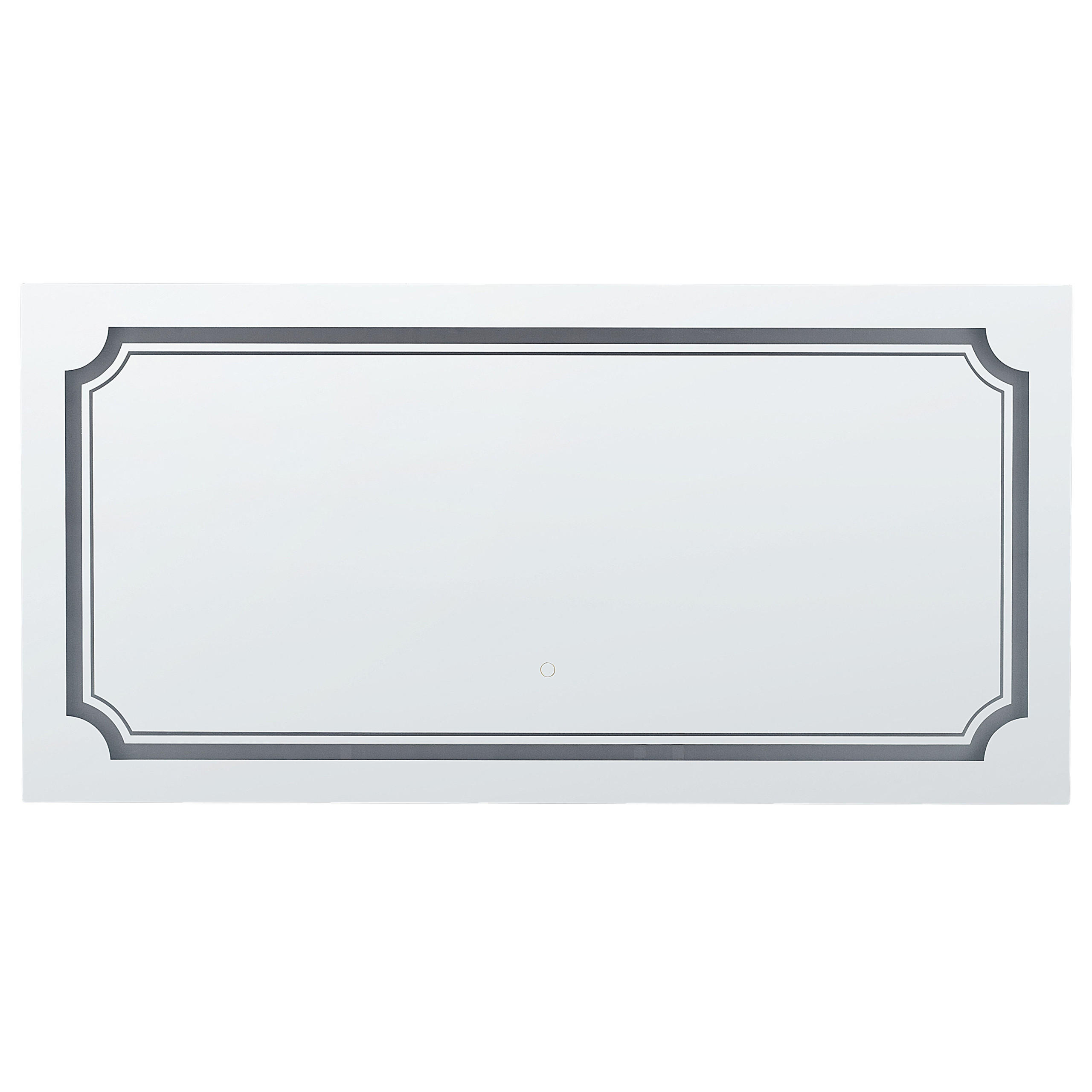 BADSPIEGEL mit LED-Beleuchtung rechteckig 120/60 cm Arromachnes - Silberfarben, Glas (120/60/4cm) - Beliani