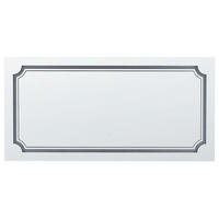 BADSPIEGEL mit LED-Beleuchtung rechteckig 120/60 cm Arromachnes - Silberfarben, Glas (120/60/4cm) - Beliani