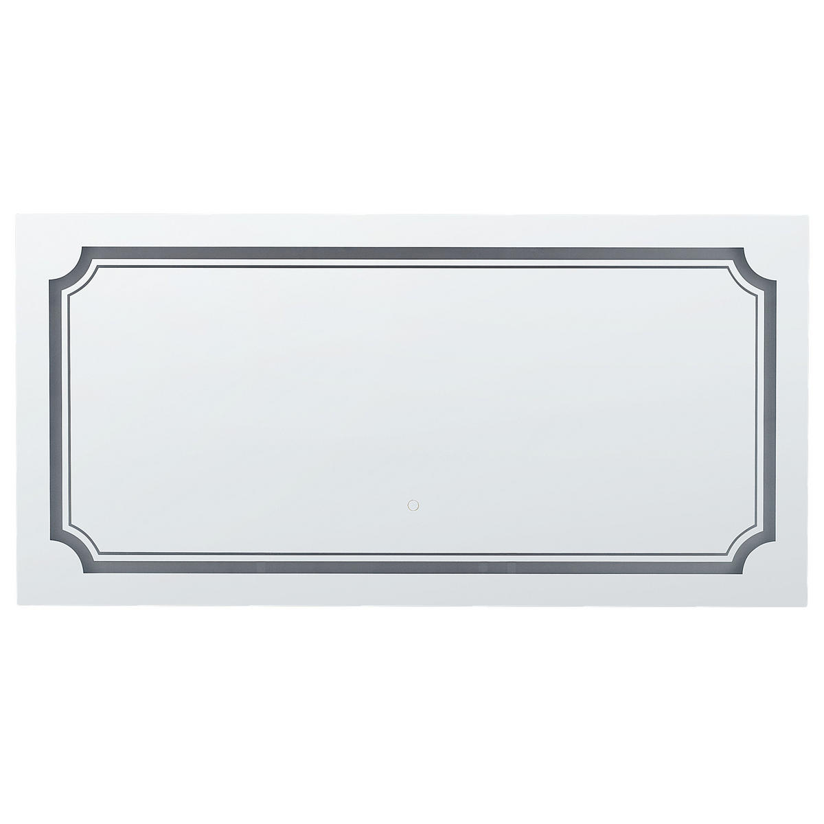 BADSPIEGEL mit LED-Beleuchtung rechteckig 120/60 cm Arromachnes - Silberfarben, Glas (120/60/4cm) - Beliani