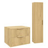 BADMÖBEL-SET Rimini 2 Teile Eiche - 60 x 46 x 46 cm - Eichefarben, Holz (60/46/46cm) - Badplaats