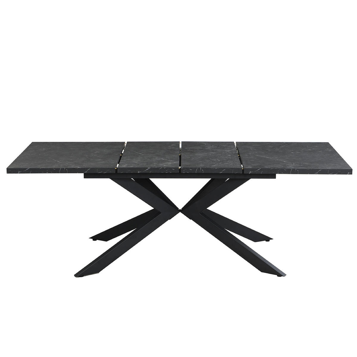 AUSZIEHTISCH MALTEK 140-220/90/76 cm - Anthrazit/Schwarz, Metall (90/140/76cm) - DUBI Möbel