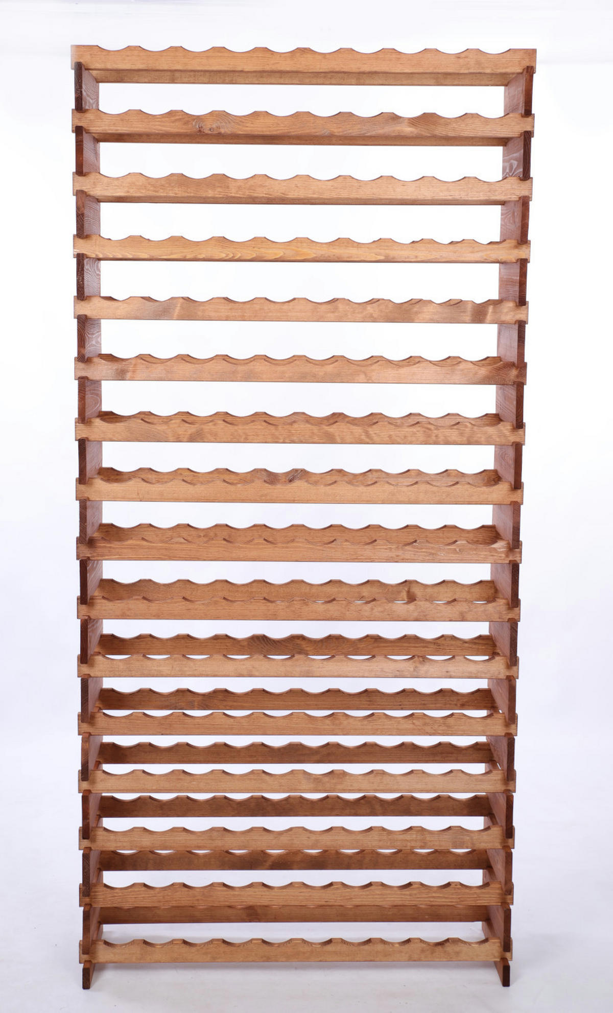 WEINREGAL VINOTECA FLEX PRO HxBxT 219x103x28cm 160 Flaschen auf 16 Ebenen Braun geölt - Braun, Holz (103/219/28cm) - PROREGAL
