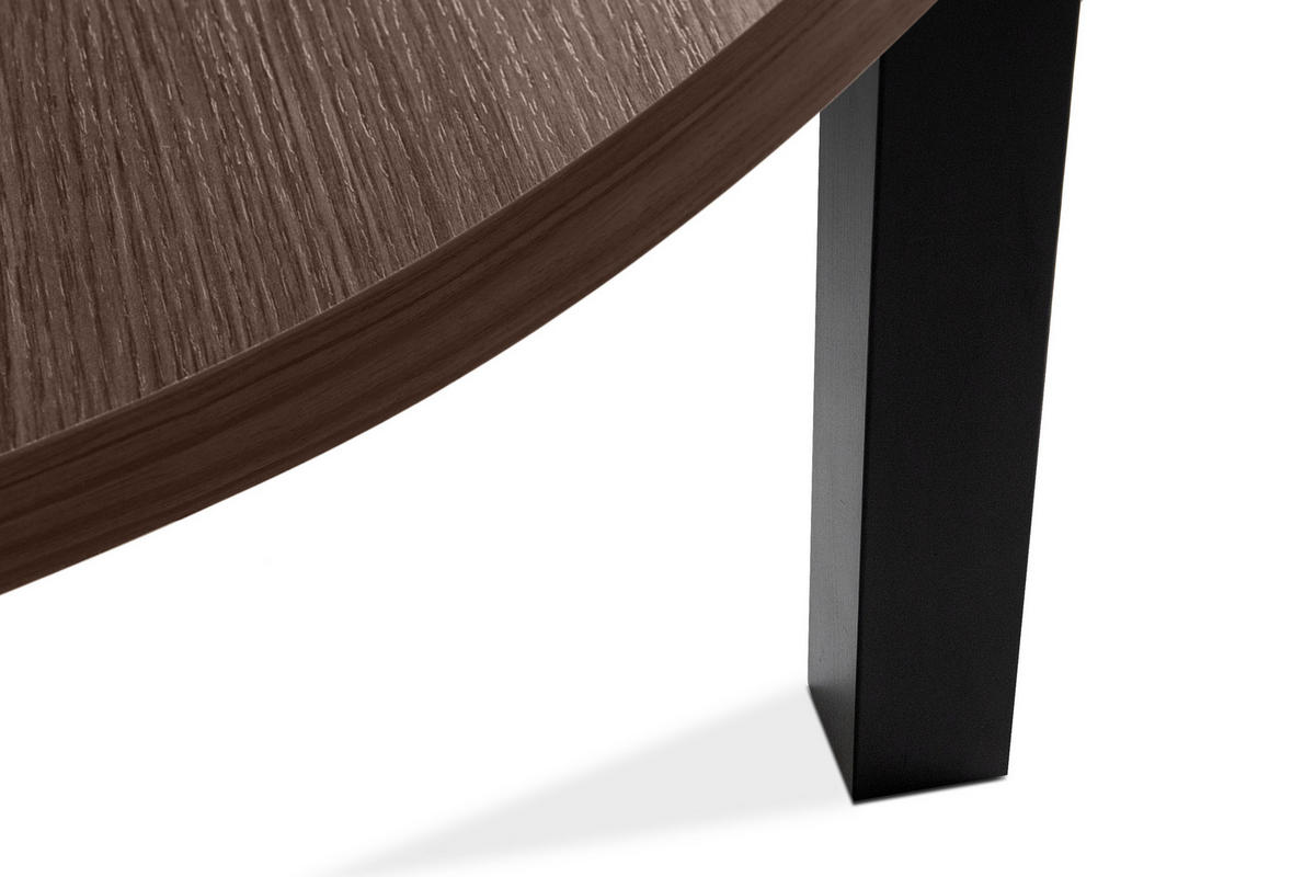 ESSTISCH BALTE Ausziehbar 100-140cm Rund, Walnuss mittel/schwarz - Walnussfarben/Schwarz, Holz (100/140/76cm) - KONSIMO®