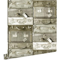 TAPETE Vintage Koffer 53 cm x 10.05 m - Braun, Papier (53/1000cm) - ESTAhome