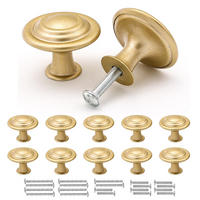 SCHRANKKNOPF Gold Matt 10er-Set 30 mm Zinklegierung - Goldfarben, Metall (0.3/2.2/0.3cm)