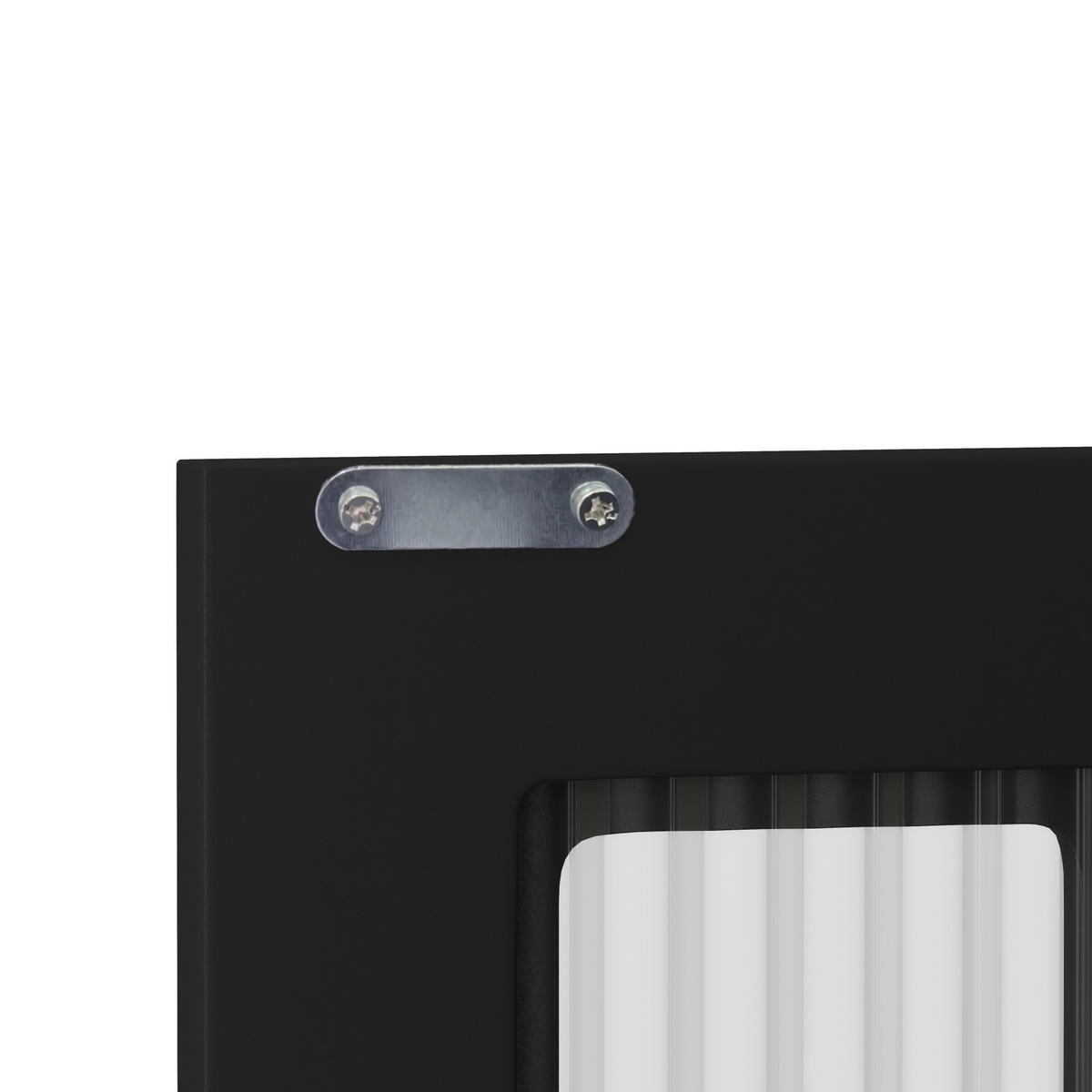 KÜCHENOBERSCHRANK 88/26/82,5 cm aus MDF, Glas und Metall mit Handtuchstange Schwarz - Schwarz, Holzwerkstoff (88/82.5/26cm) - Modenvie