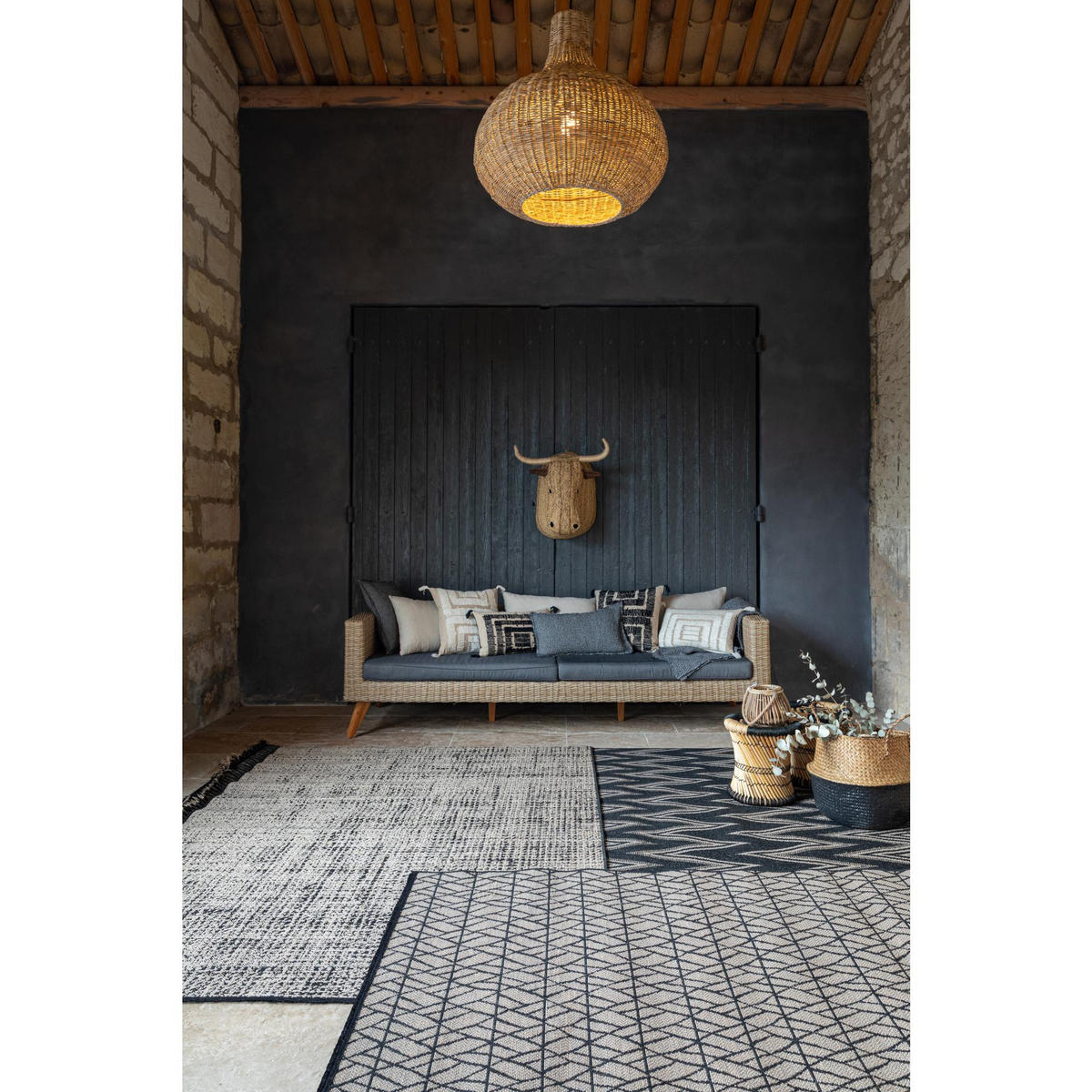 OUTDOOR-TEPPICH Lou 2 natur 160 x 230 cm - Naturfarben, Textil (160/230cm) - Vivaraise