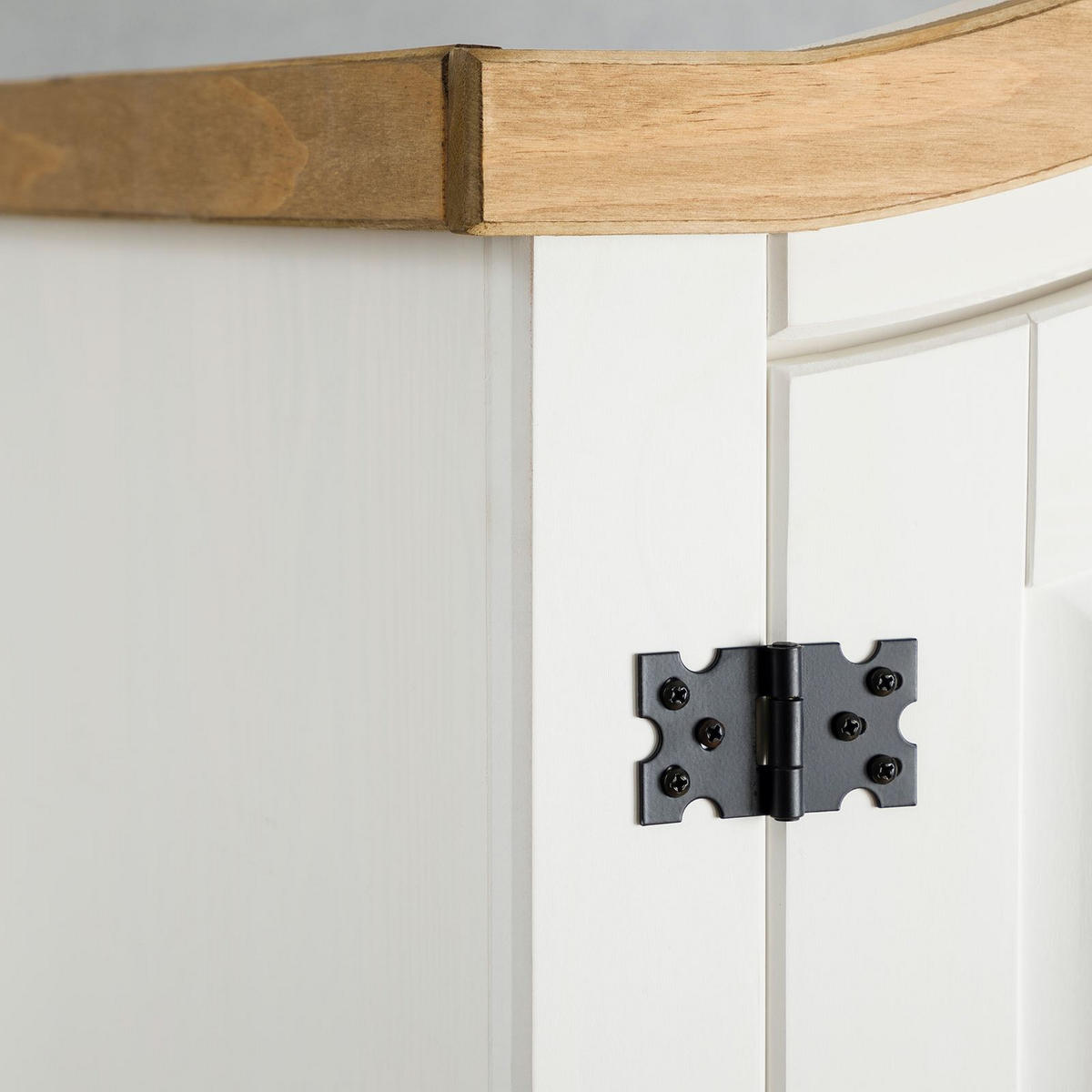 KLEIDERSCHRANK CAMPO - Weiß/Braun, Holz (100/190/51cm) - IDIMEX