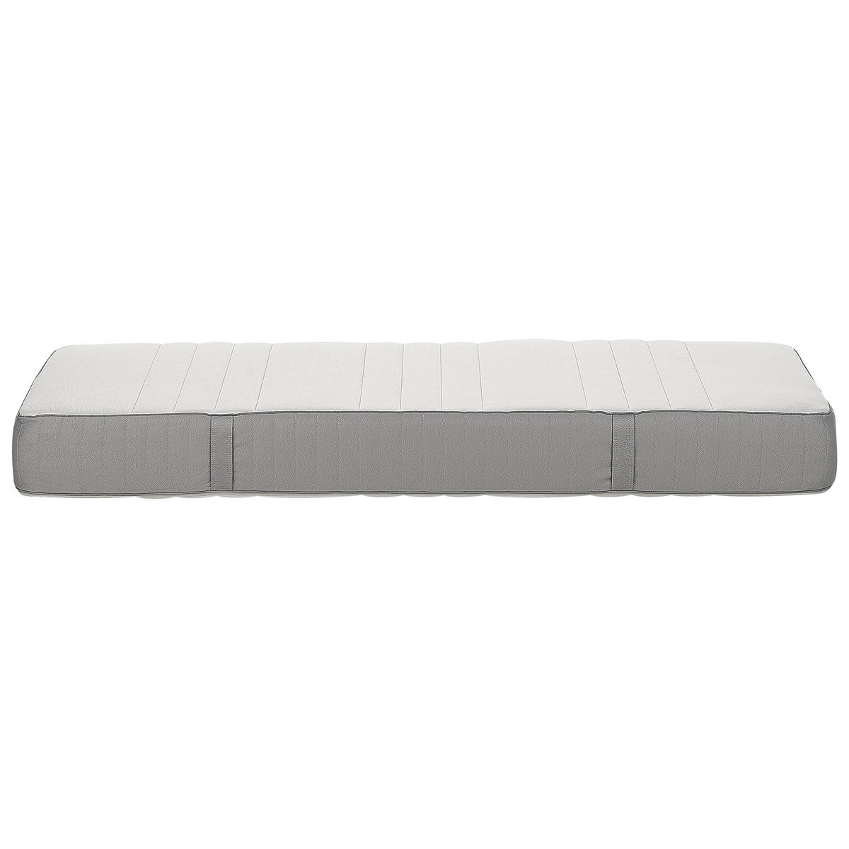 MEMORY-SCHAUMMATRATZE H3/4 Fest 90/200 cm Whisper - Weiß, Textil (90/200cm) - Beliani