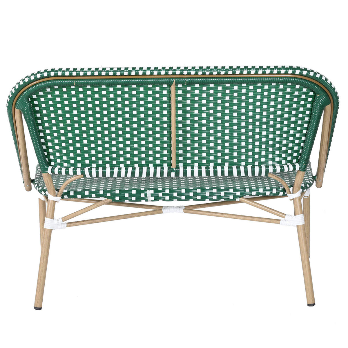 GARTENBANK, Grün - Grün, Metall (112/83/56cm) - Oviala