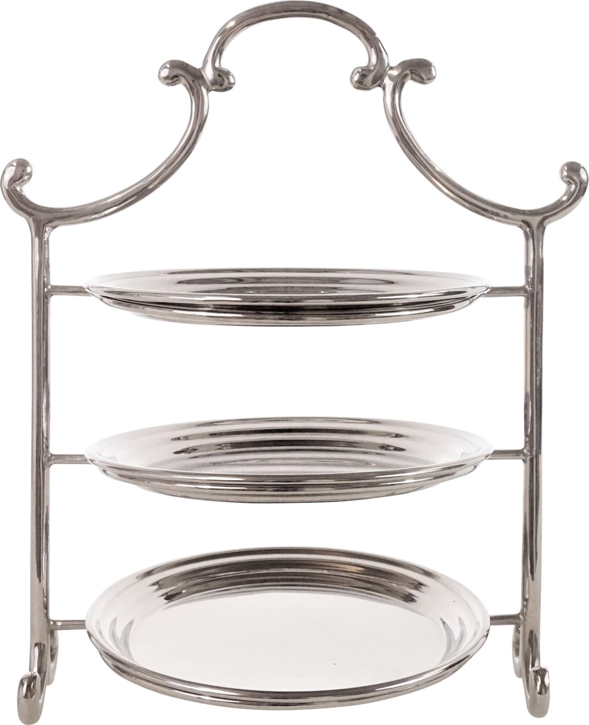 ETAGERE Classico 24,5x17x30cm - Silberfarben, Metall (24.5/30cm) - FURNARO