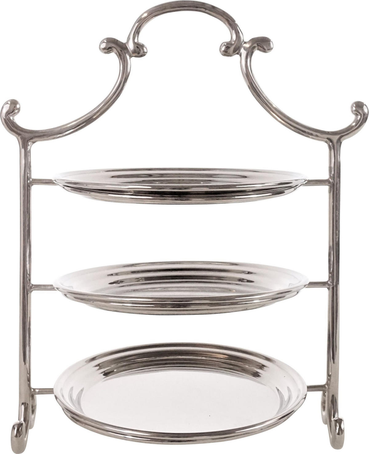 ETAGERE Classico 24,5x17x30cm - Silberfarben, Metall (24.5/30cm) - FURNARO