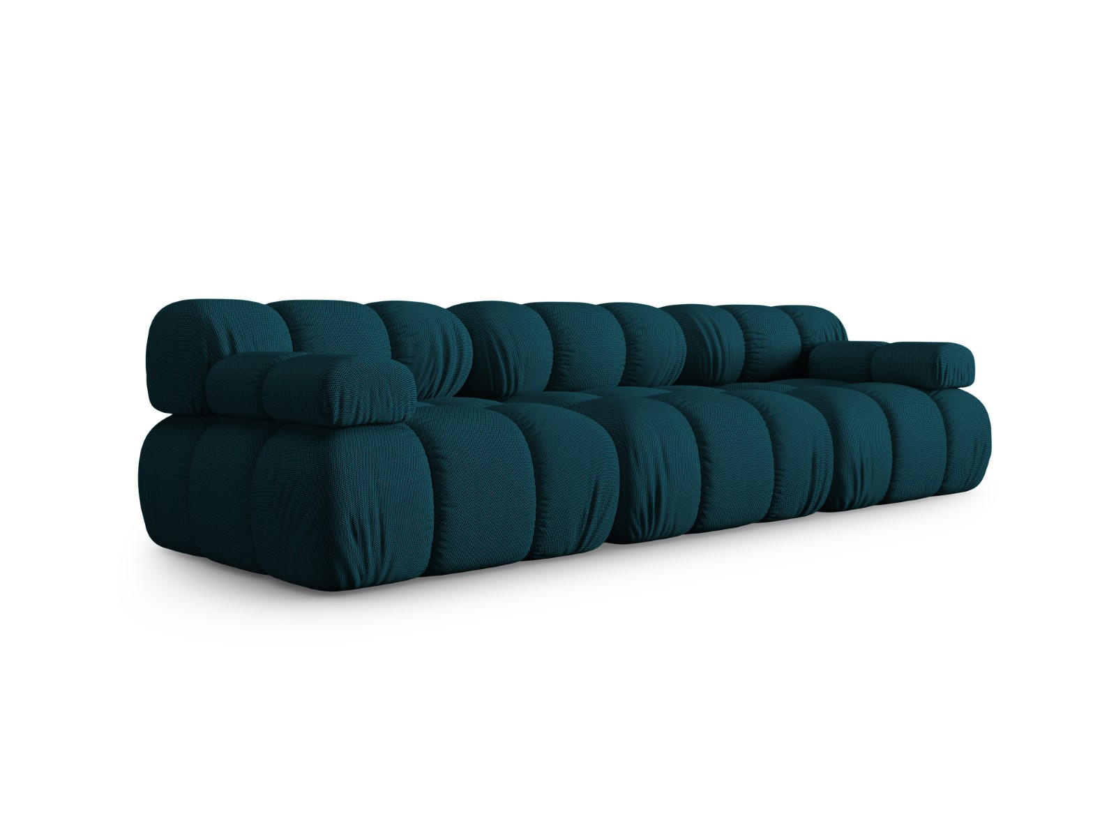 SOFA modular Bellis aus 3D-Stoff marineblau 3 Sitzplätze - Blau, Textil (94/70/282cm) - Micadoni