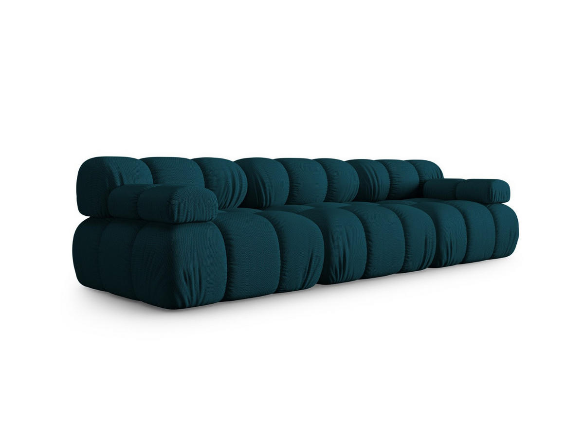 SOFA modular Bellis aus 3D-Stoff marineblau 3 Sitzplätze - Blau, Textil (94/70/282cm) - Micadoni