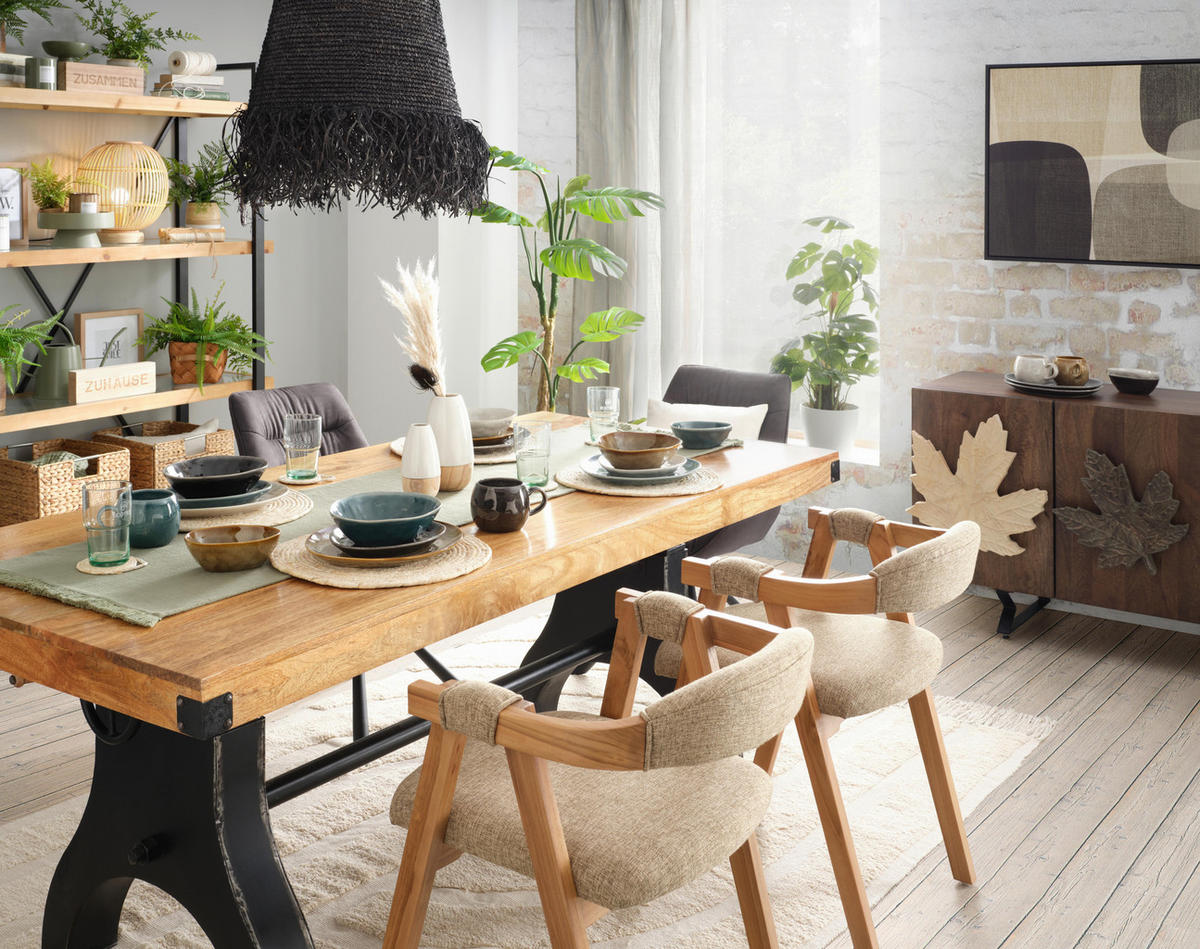 UNTERSETZERSET Nora in Naturfarben, 4-teilig - Hellbraun, Naturmaterialien (10/10cm) - Sonstige