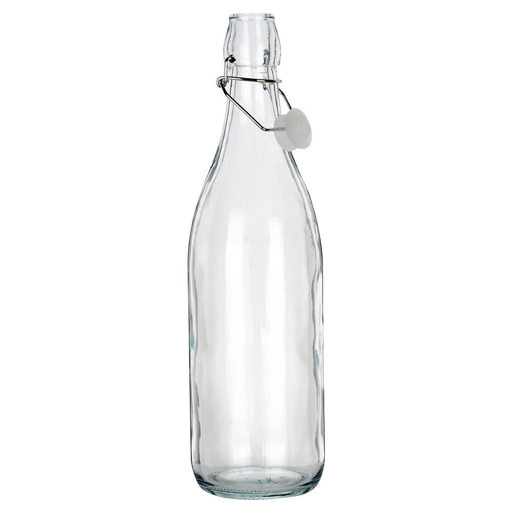 LAGERFLASCHE Bügelverschluss 1 l Transparent - Transparent, Glas (8/31.5/8cm) - Orion 
