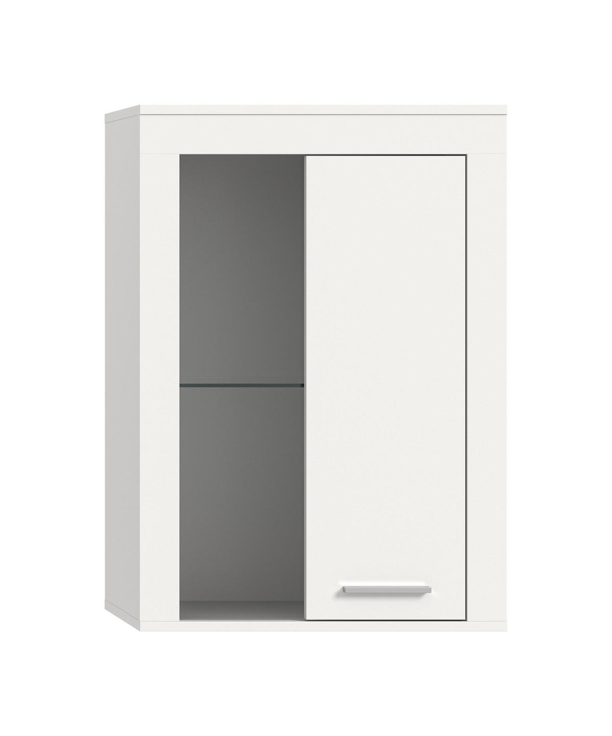 VITRINE JAM (B/H/T: ca. 60/86/35 cm) in weiß/weiß - Weiß, Holzwerkstoff (60/86/35cm)