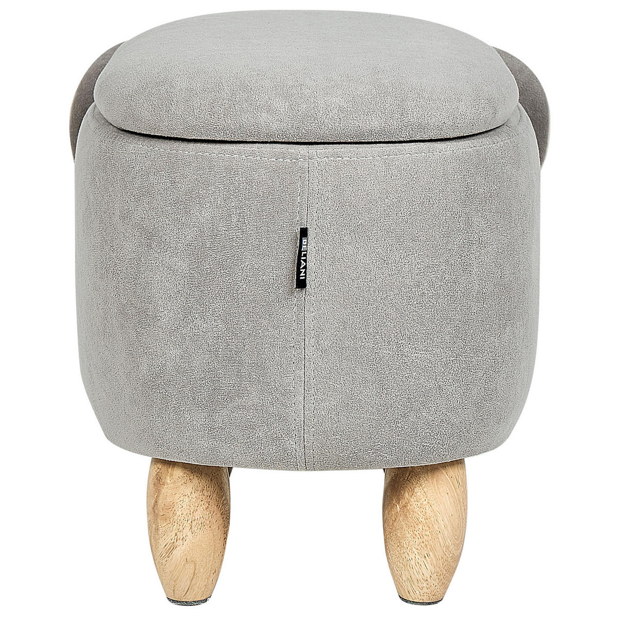HOCKER Coala 61/32/37 cm - Grau, Textil (32/37/61cm) - Beliani
