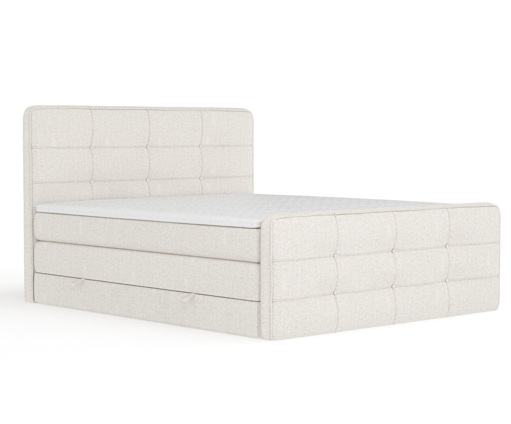 BOXSPRINGBETT Semplice Beige 180/200 cm - Beige/Schwarz, Holz/Holzwerkstoff (180/200cm) - Maison de Reve