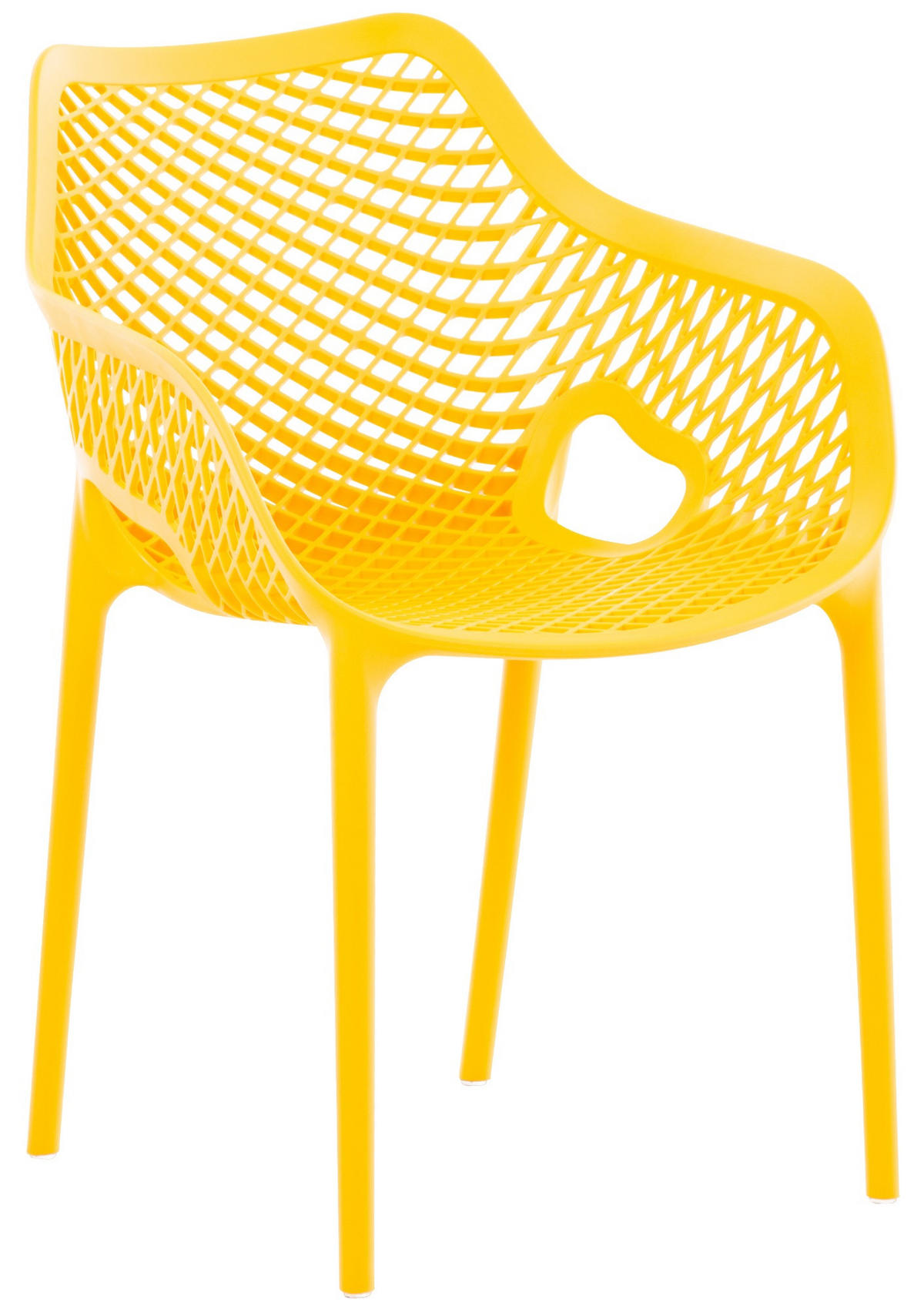 GARTENSTUHL Kunststoff Gelb - Gelb, Kunststoff (57/81/60cm) - CLP