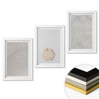WANDBILDER 3er-Set - 20x30 cm Weißer Rahmen - Leichte Boho-Sandtexturen - Weiß, Kunststoff (20/30cm) - ArtPrintCave