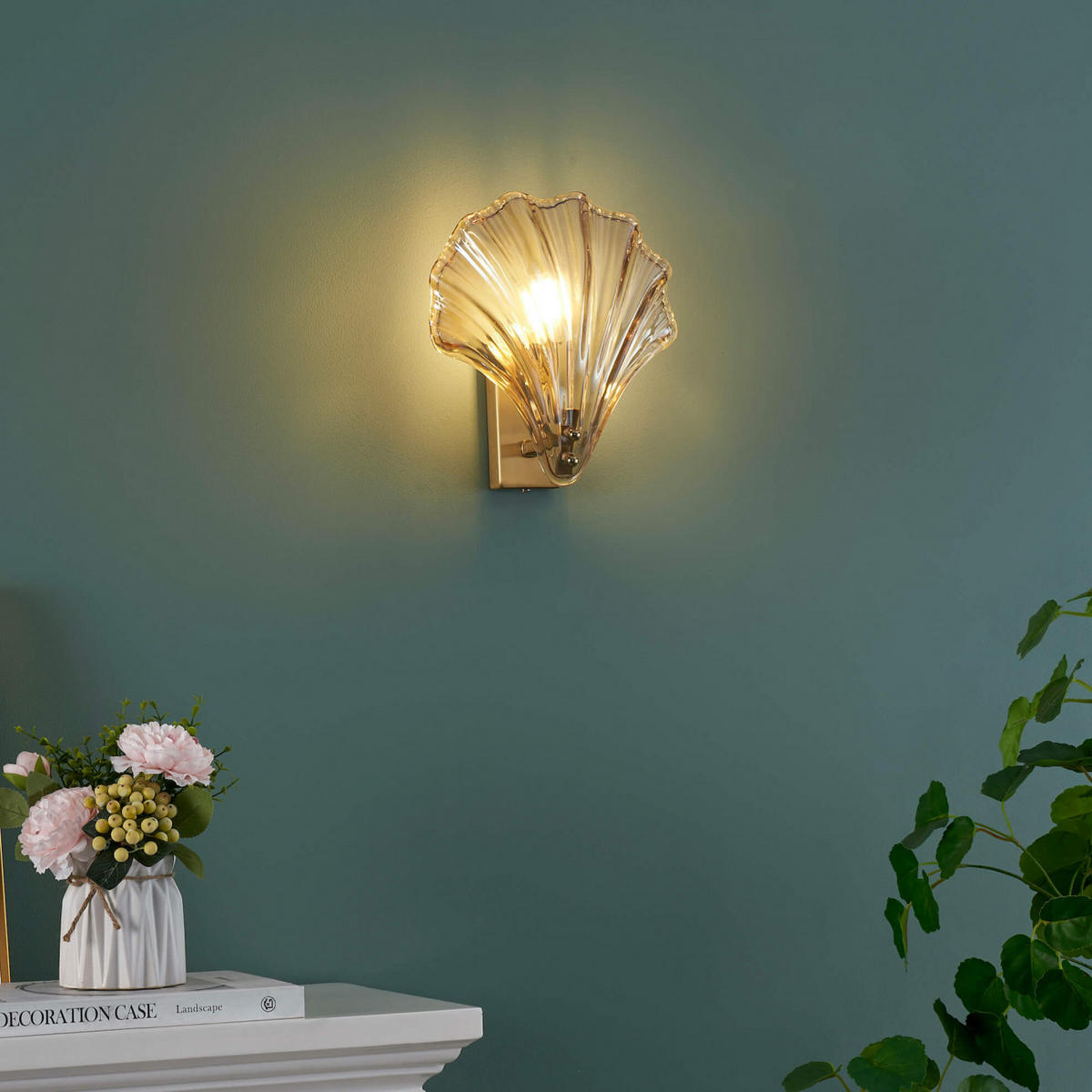 WANDLEUCHTE Amanda, Gold / Messing, 21cm - Goldfarben, Glas (19.5/21/21cm) - KOSILUM