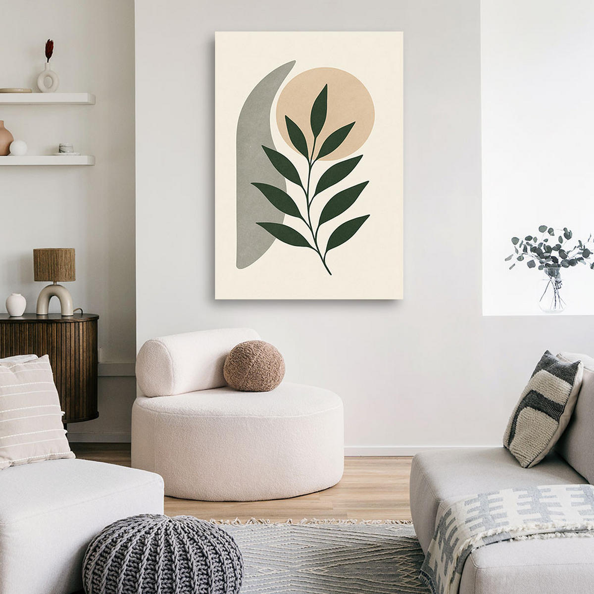 LEINWANDBILD Natur und Botanik 70x100cm - Beige, Textil (70/100cm) - Feeby