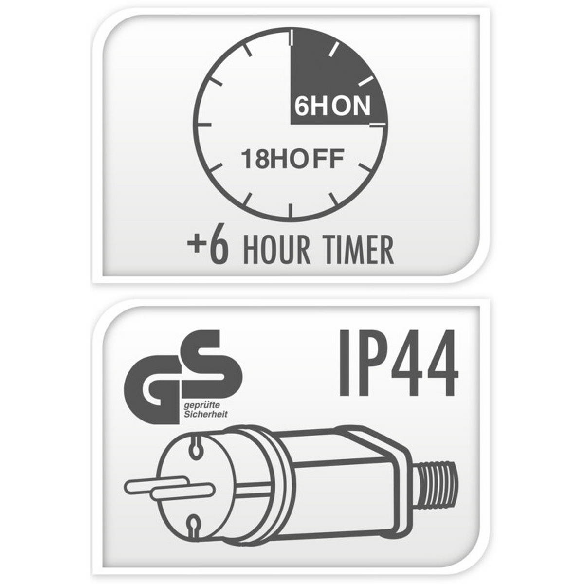 WEIHNACHTSDEKORATION Weihnachtsmann 124 LEDs 2 m - Multicolor, Kunststoff (2.6/0.4/200cm) - Home Styling Collection