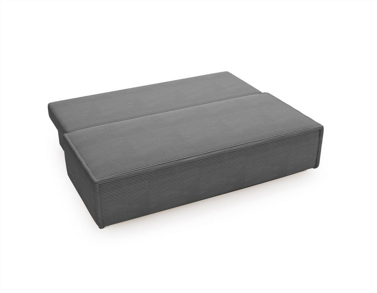 SCHLAFSOFA Amanda In Poso - Grau, Holzwerkstoff/Textil (200/89/100cm) - Fun Möbel