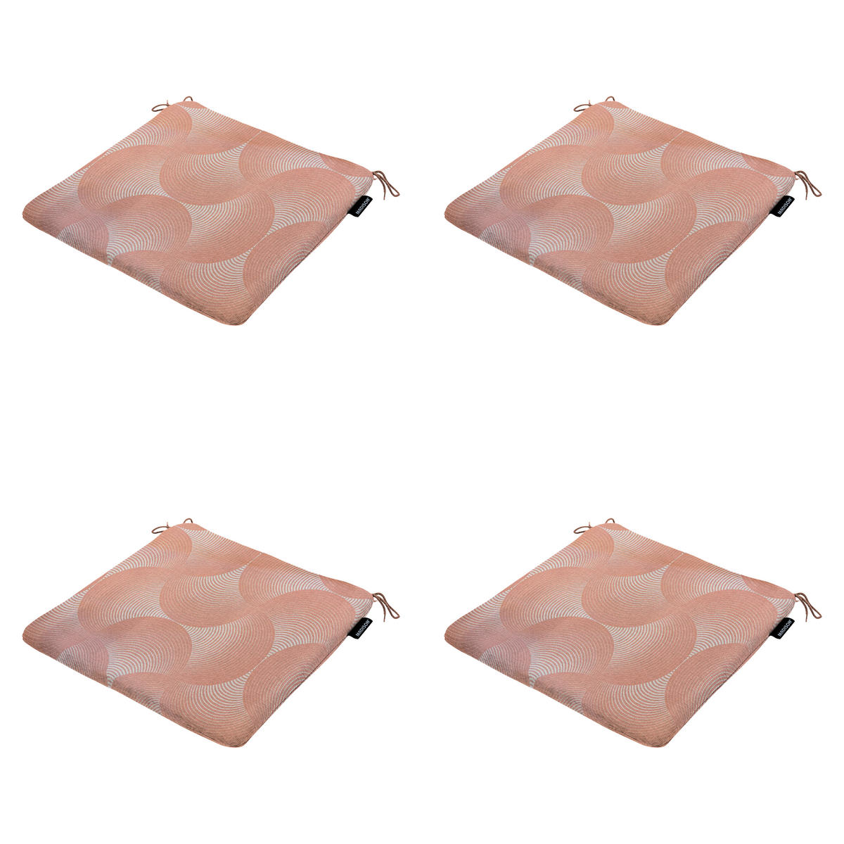 SITZKISSEN Napels - Rosa - 40/40/4,5 cm - 4er-Set - Pink, Textil (40/4/40cm) - Madison