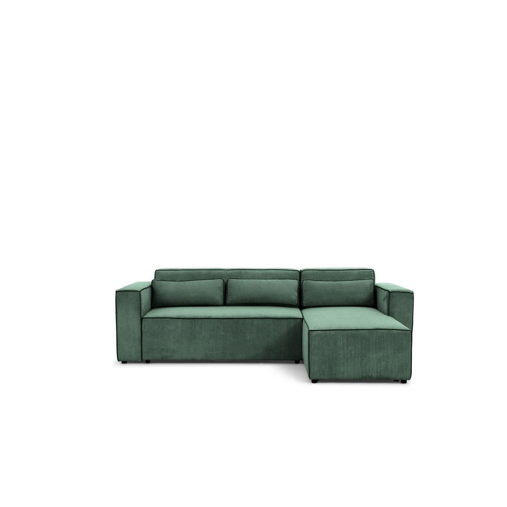 Thumbnail - Fun Möbel Ecksofa, Grün, Textil, Ottomane rechts, 260x173 cm, Wohnzimmer, Sofas & Couches, Wohnlandschaften, Ecksofas