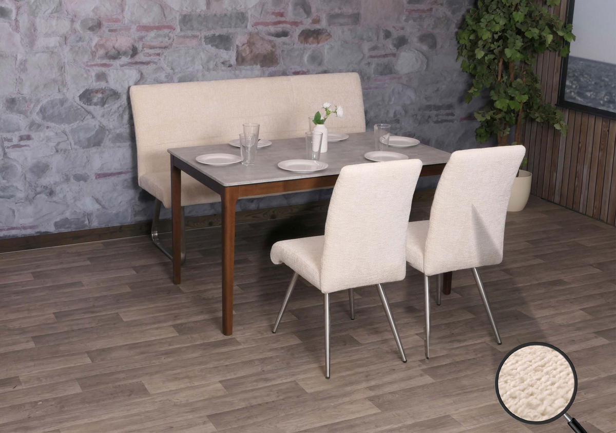 ESSZIMMER-SET Beige 3er-Set - Beige, Textil (160/100/65cm) - MCW