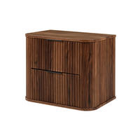 BADEZIMMERSCHRANK, Eiche-Nussbaum, Schwarze Griffe, 41,5 x 60 x 51,7 cm - Dunkelbraun/Schwarz, Holzwerkstoff/Kunststoff (60/51.7/41.5cm) - 3XE LIVING