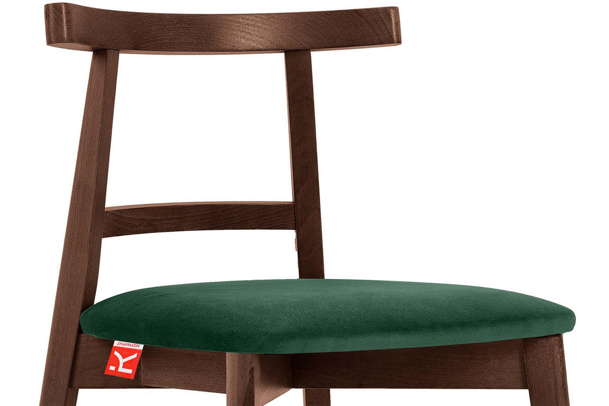 ESSTISCHSTÜHLE LILIO 2 St Vintage, Dunkelgrün / mittelbraun - Dunkelgrün/Braun, Holz/Textil (47/76/45cm) - KONSIMO®