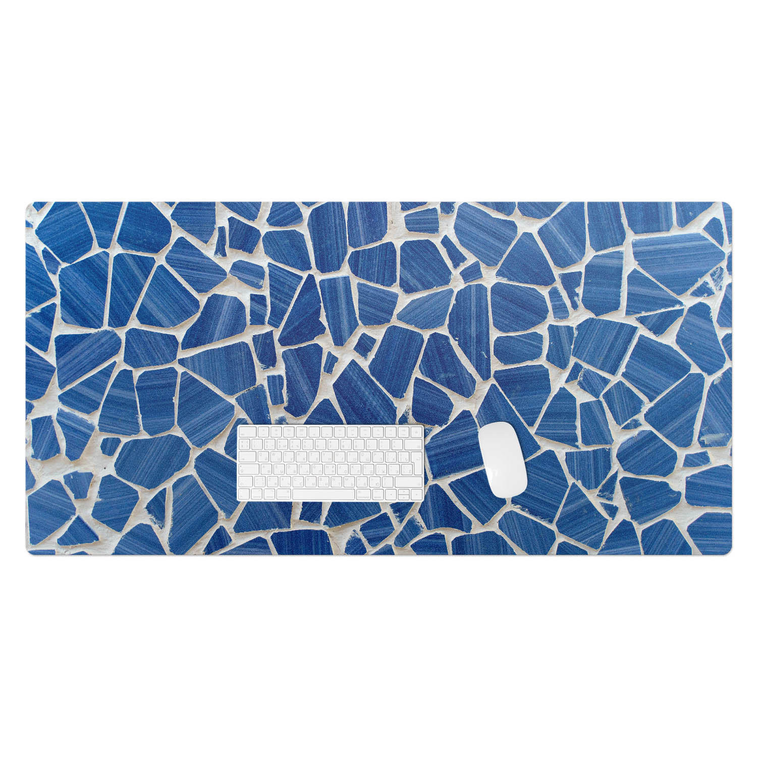 Wallfluent Schreibtischunterlage Hellblau 60x1.6x120 cm