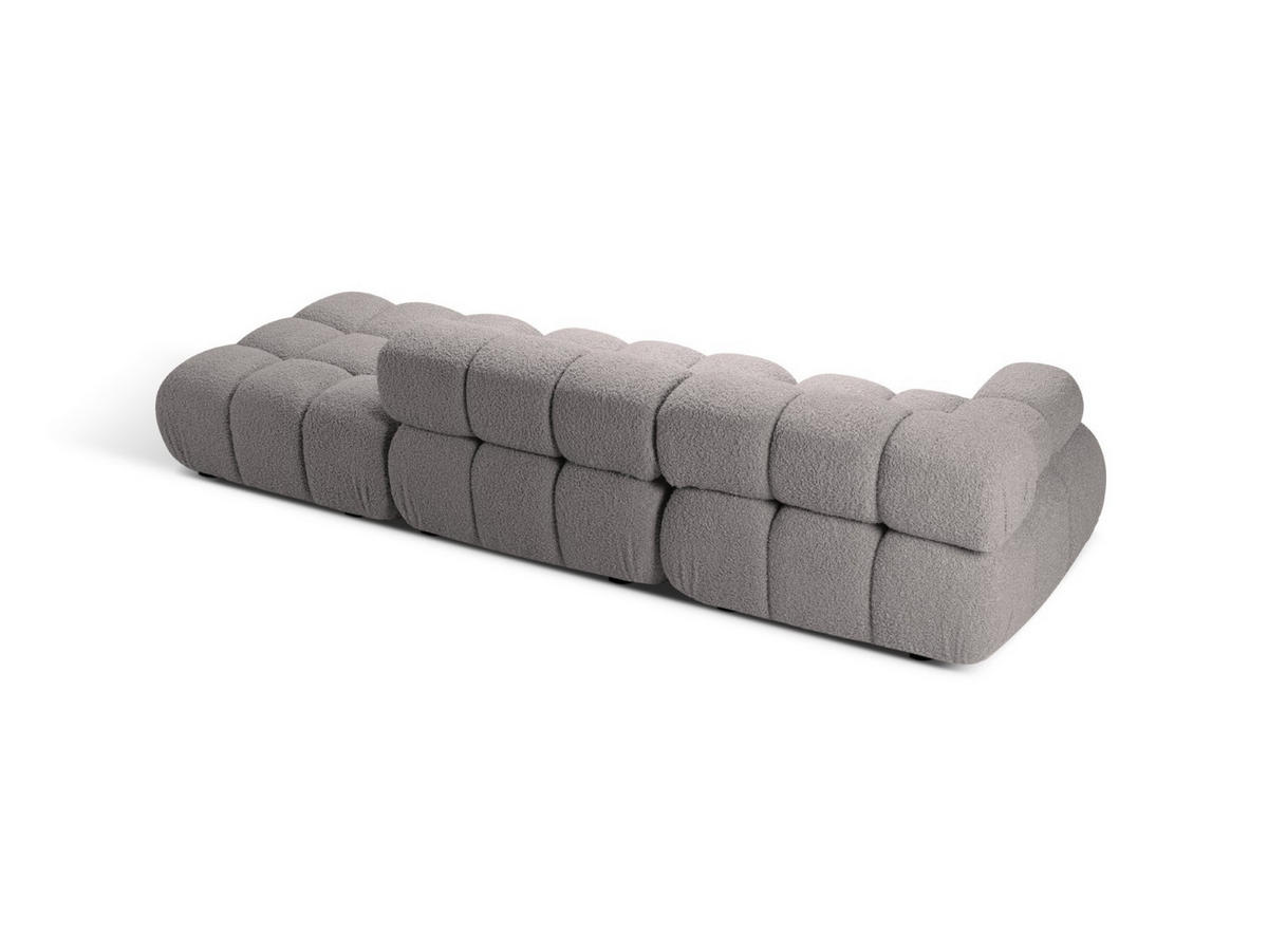 SOFA modular links Bellis aus Boucle hellgrau 4 Sitzplätze - Hellgrau, Textil (282/70/94cm) - Micadoni