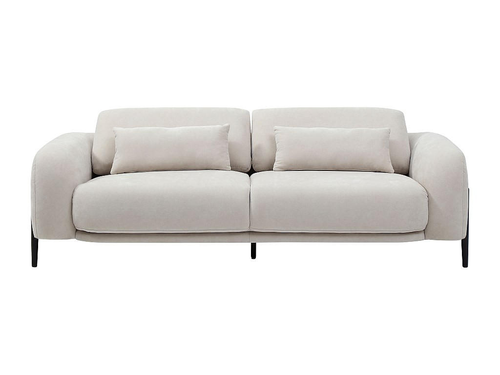 SOFA 3-Sitzer mit verstellbarer Rückenlehne - Stoff Beige - ARAVIO - Beige, Textil (102/100/210cm) - Vente-Unique