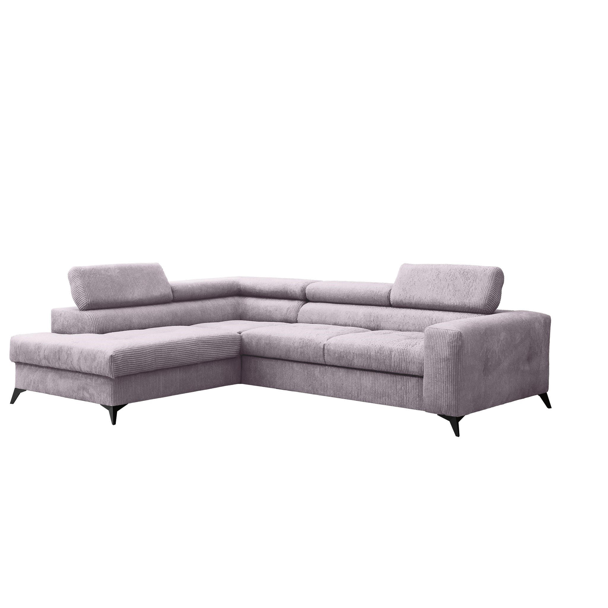 ECKSOFA Schlafsofa Amadeo In Anafi - Violett, Holzwerkstoff/Textil (271/202cm) - Fun Möbel