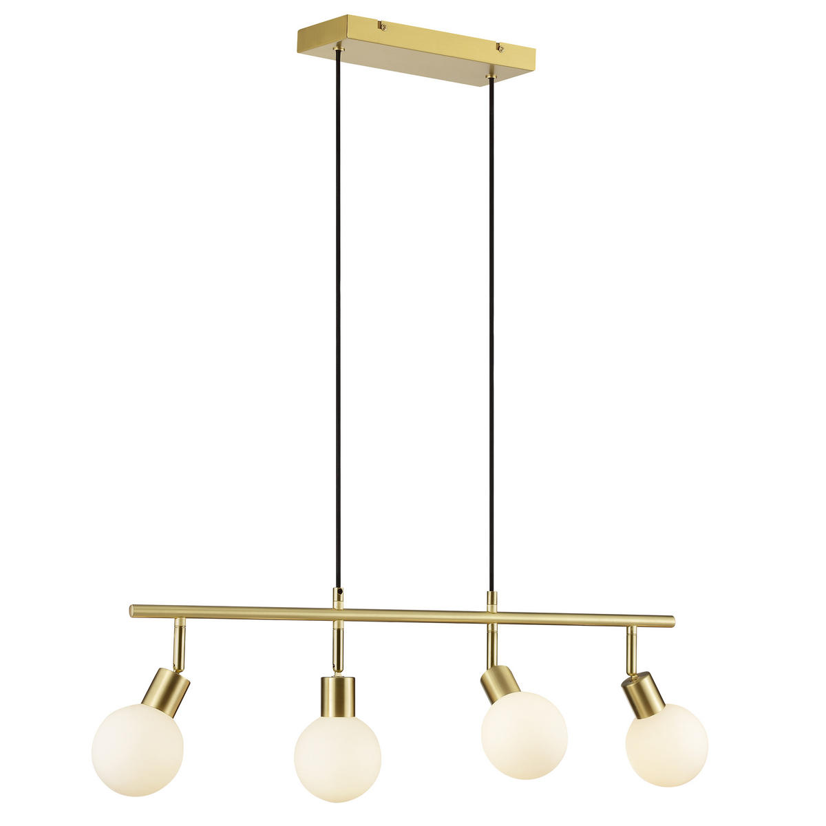 LED DECKENLEUCHTE Jorge Messing gebürstet/Weiß 12,5/77,5/120 cm - Multicolor, Metall (12.5/77.5/120cm) - Brilliant