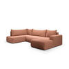 ECKSOFA aus Polyester Revolto U XL 8 Sitzer, Orange (Aragon 56) - Orange, Textil (335/200cm) - Meblito