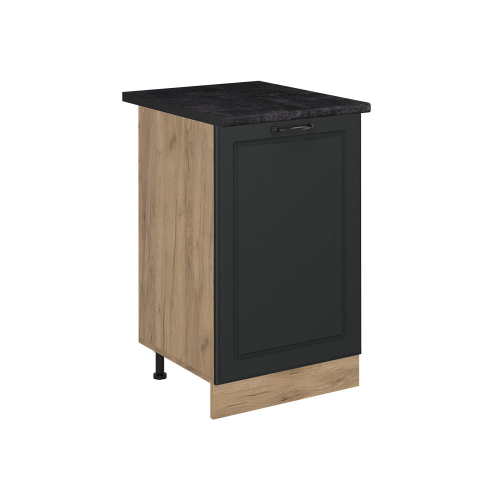 SPODNÍ SKŘÍŇKA KUCHYŇSKÉ LINKY R-Line, Antracitový venkovský dům/Zlatý mocný dub, 50 cm pracovná doska antracitová - medově dubová/antracitová, kompozitní dřevo (50/81.6/60cm) - Vicco