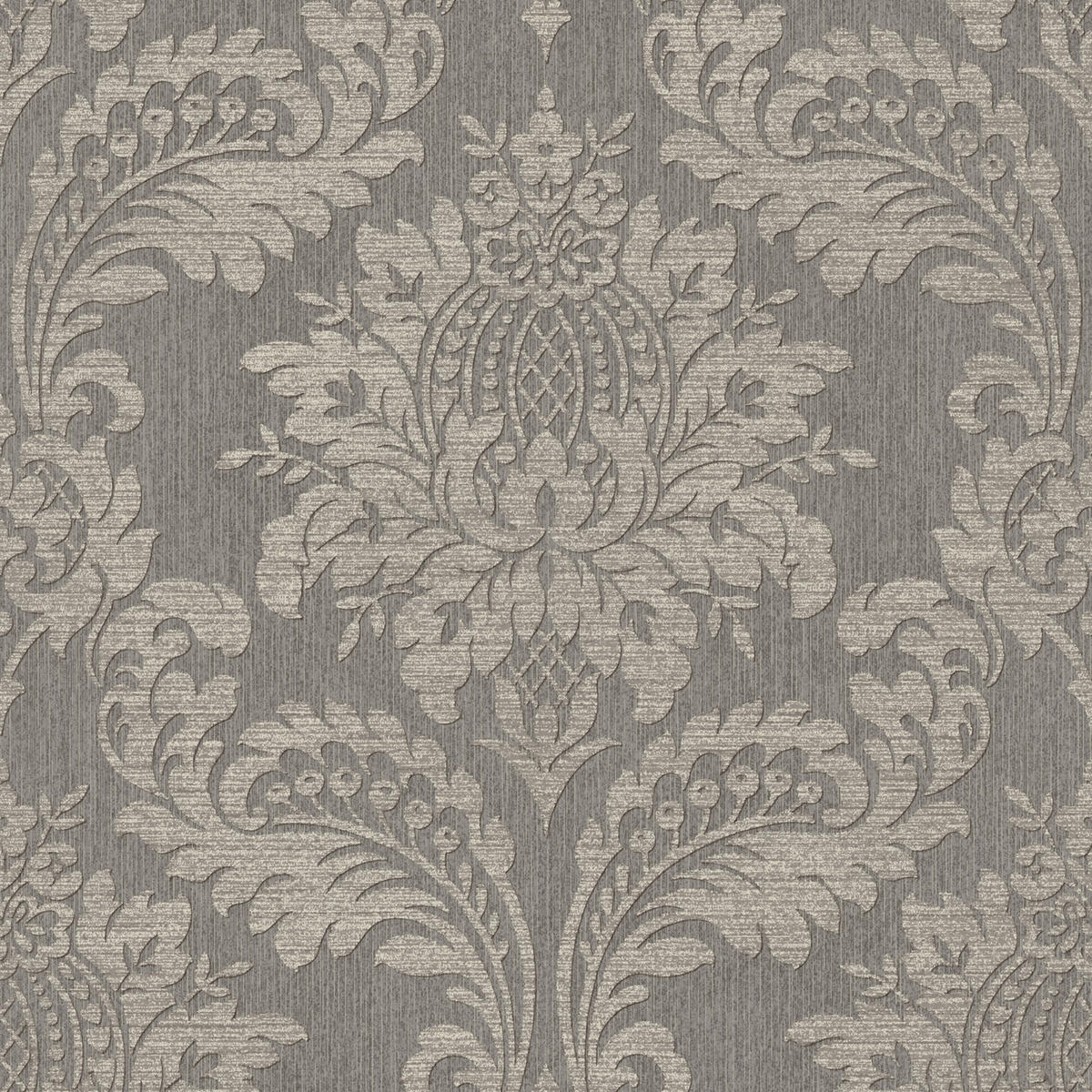 VLIESTAPETE Archiv Damast - Taupe, Papier/Kunststoff (52/1000cm) - Boutique