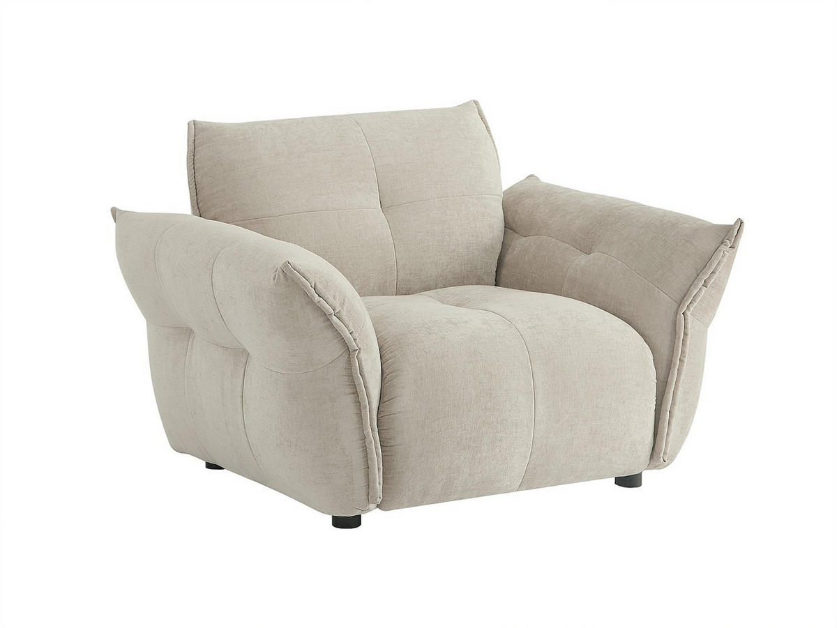 SESSEL mit gerader Rückenlehne - 1 Person - Stoff - Beige - - Beige, Textil (120/79/89cm) - Vente-Unique