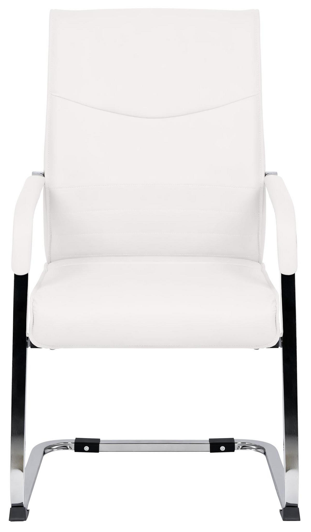 SCHWINGSTUHL Lederlook Weiß - Weiß, Textil/Metall (55/88/60cm) - CLP