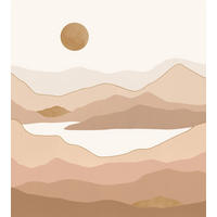 FOTOTAPETE Wüstenlandschaft 250 x 279 cm - Braun, Papier (250/279cm) - ESTAhome