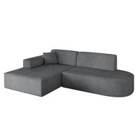 ECKSOFA Ottomane Links IREA-L1-v4 - 234x171x79 cm Duneklgrau - Dunkelgrau, Holzwerkstoff/Textil (234/171cm) - ALTDECOR