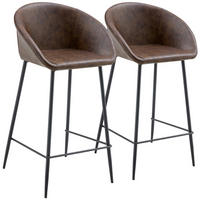 BARHOCKER Achille Braun 2er-Set - Braun, Kunststoff (52/91/59cm) - Happy Garden