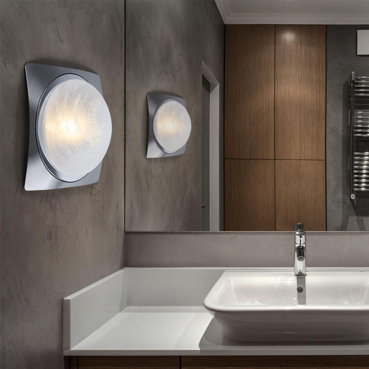 DECKENLEUCHTE Alabaster Schwarz gebürstet - Schwarz, Metall (26/26/26cm) - Esto